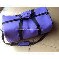 Purple Foldable Neoprene Travel Luggage Bags , Duffle Bags For Women